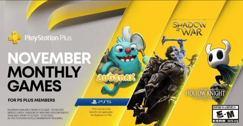 Jogos grátis para PS4 e PS5 em novembro de 2020 para assinantes da PlayStation Plus