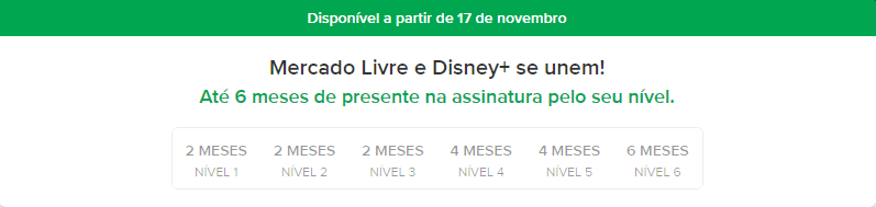 mercado livre nivel 6 disney