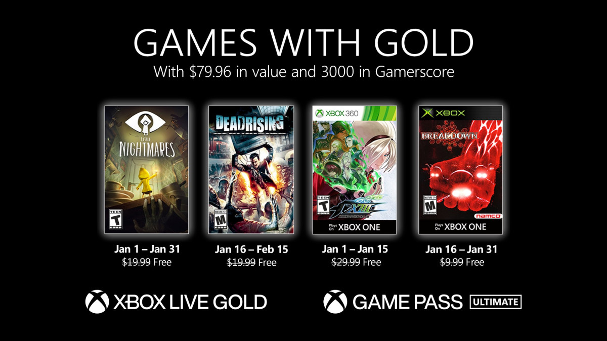 Xbox Games with Gold de Janeiro de 2021