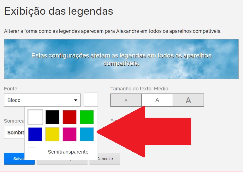 Como mudar o tamanho e a cor da legenda na Netflix