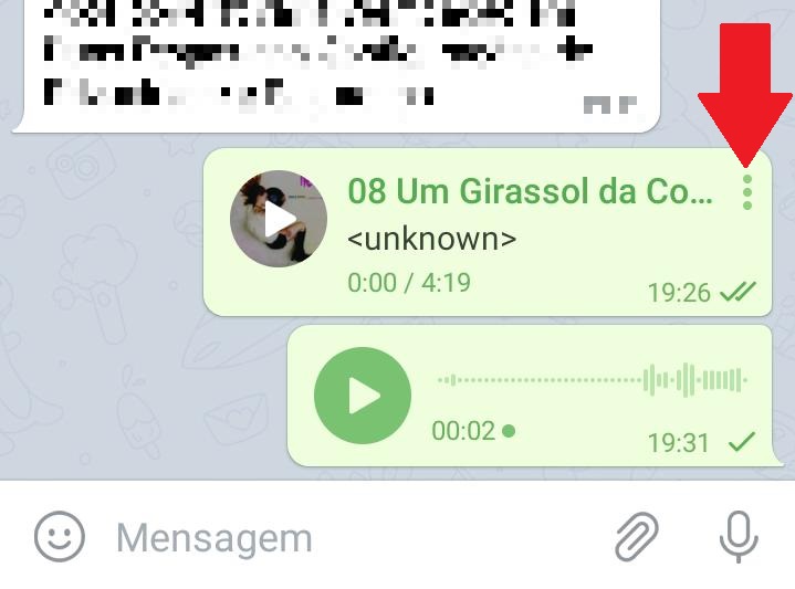 Como enviar áudio do Telegram para o WhatsApp