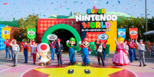 cerimônia de abertura Super Nintendo World