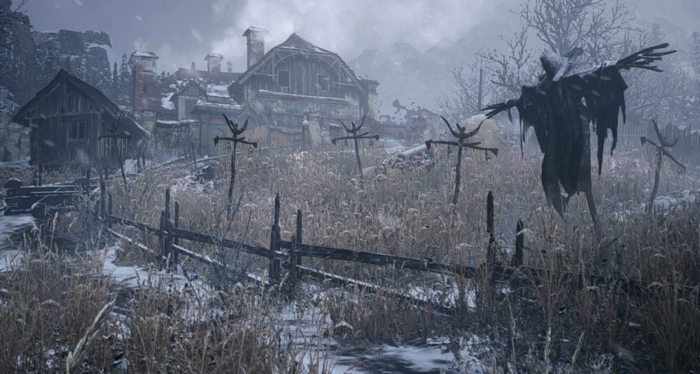 imagem da vila nevada de Resident Evil Village