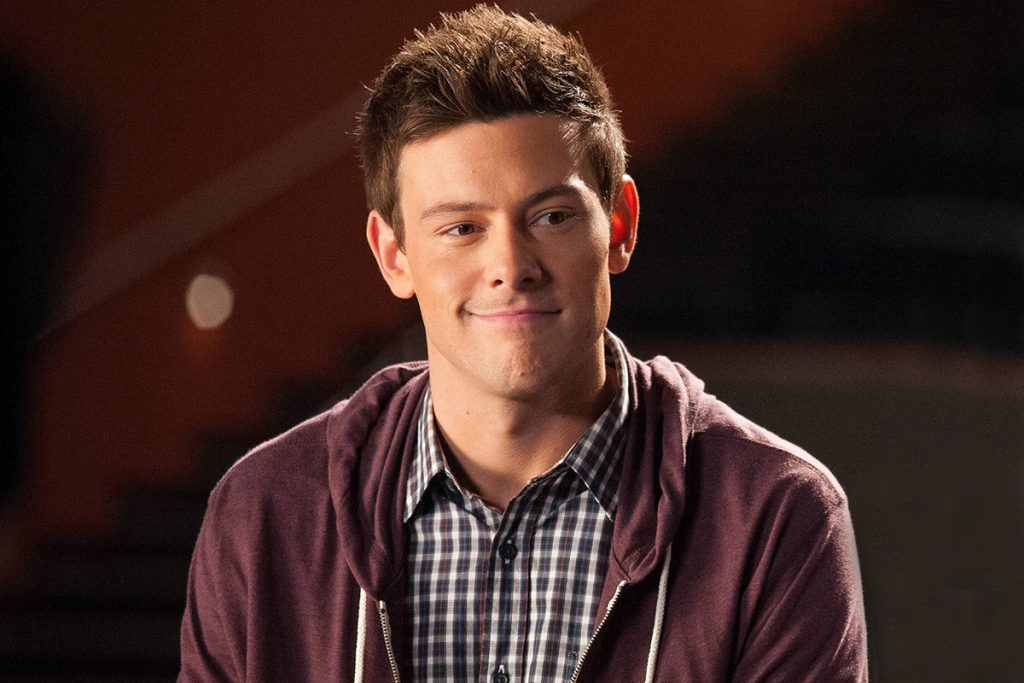Cory Monteith como Finn Hudson na série Glee