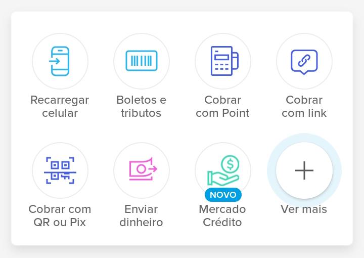 Alguns dos recursos do aplicativo do Mercado Pago (Captura: Alexandre Garcia Peres/Tech News Brasil)