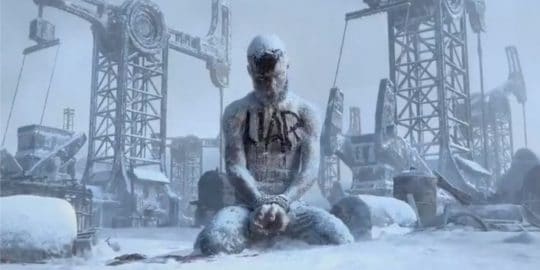 Cena do trailer de anúncio de Frostpunk 2 (Imagem: Divulgação/11 Bit Studios )