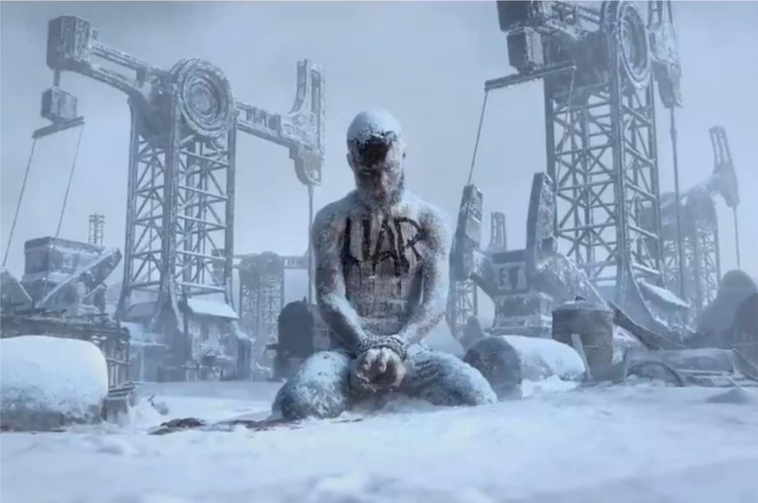 Cena do trailer de anúncio de Frostpunk 2 (Imagem: Divulgação/11 Bit Studios )