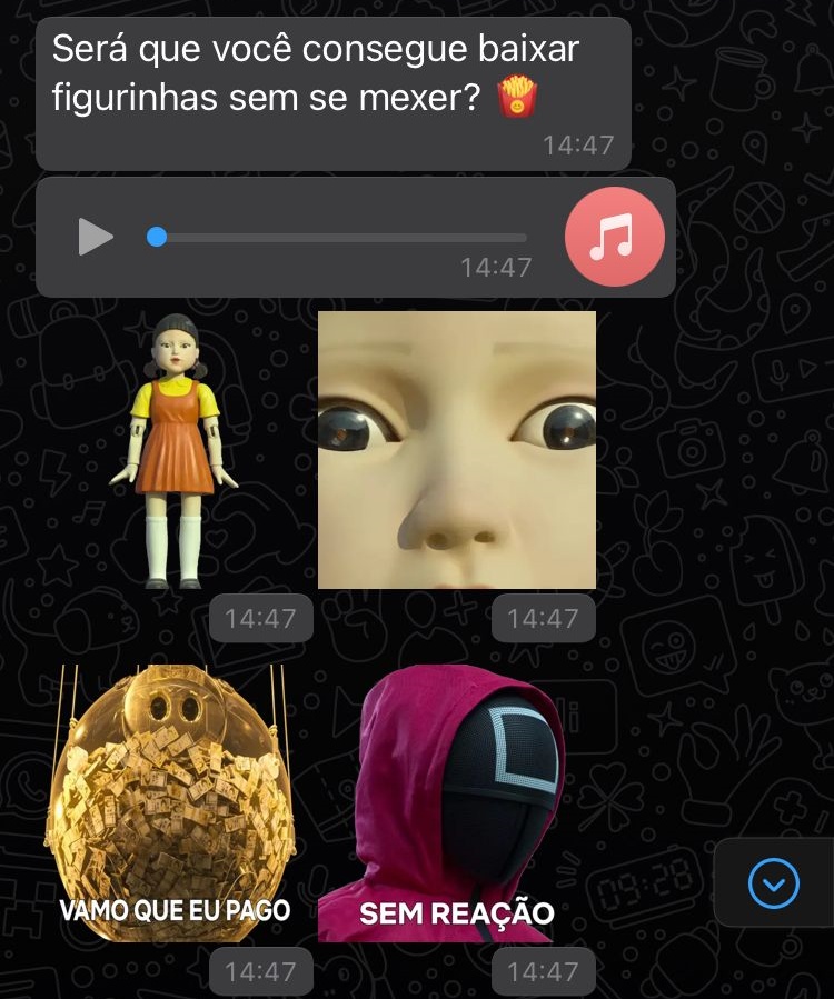 Batatinha frita 1 2 3: como baixar figurinhas de Round 6 para WhatsApp -  Canaltech