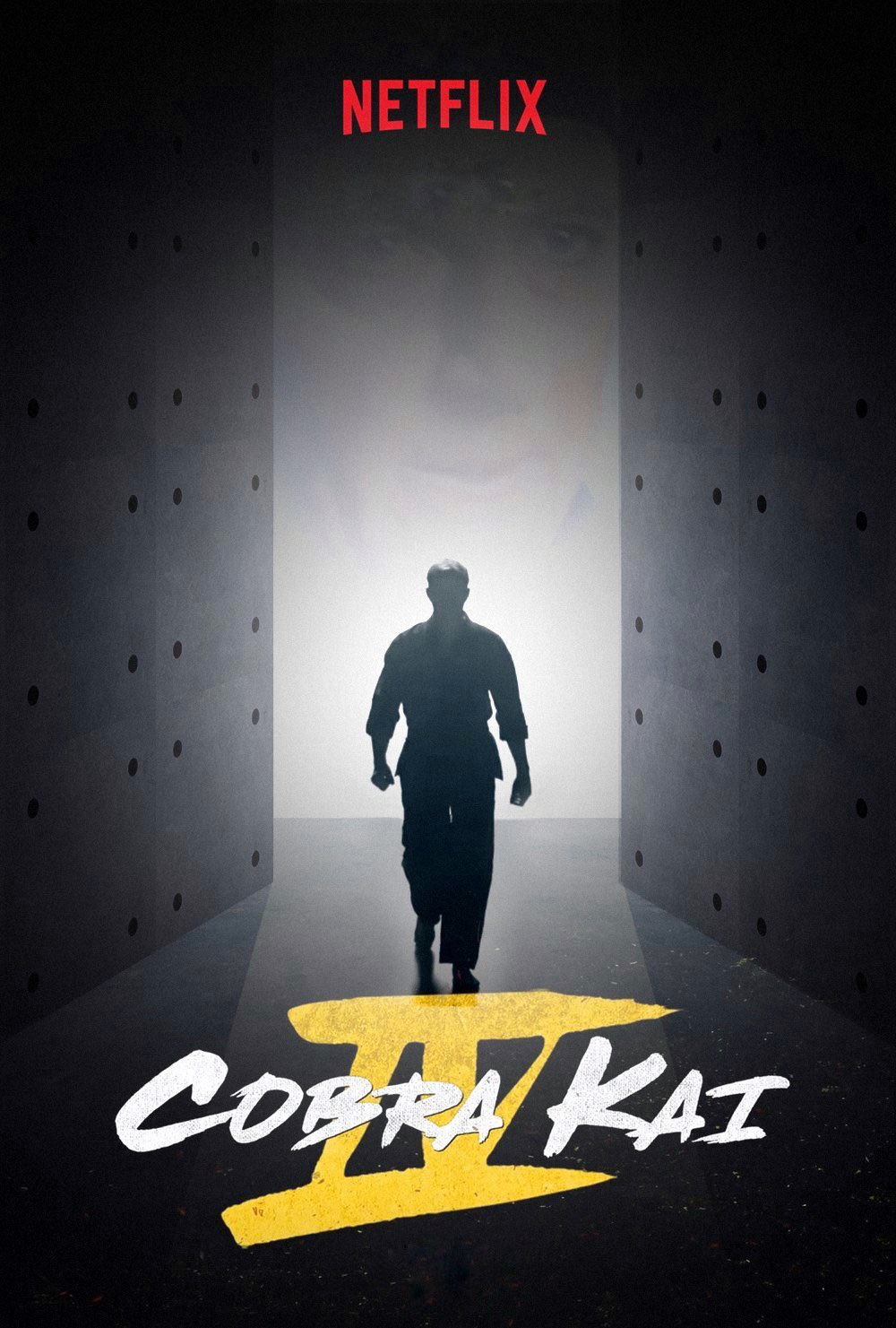 Novo pôster oficial da 4ª temporada de "Cobra Kai", série original da Netflix (Imagem: Divulgação/Netflix).