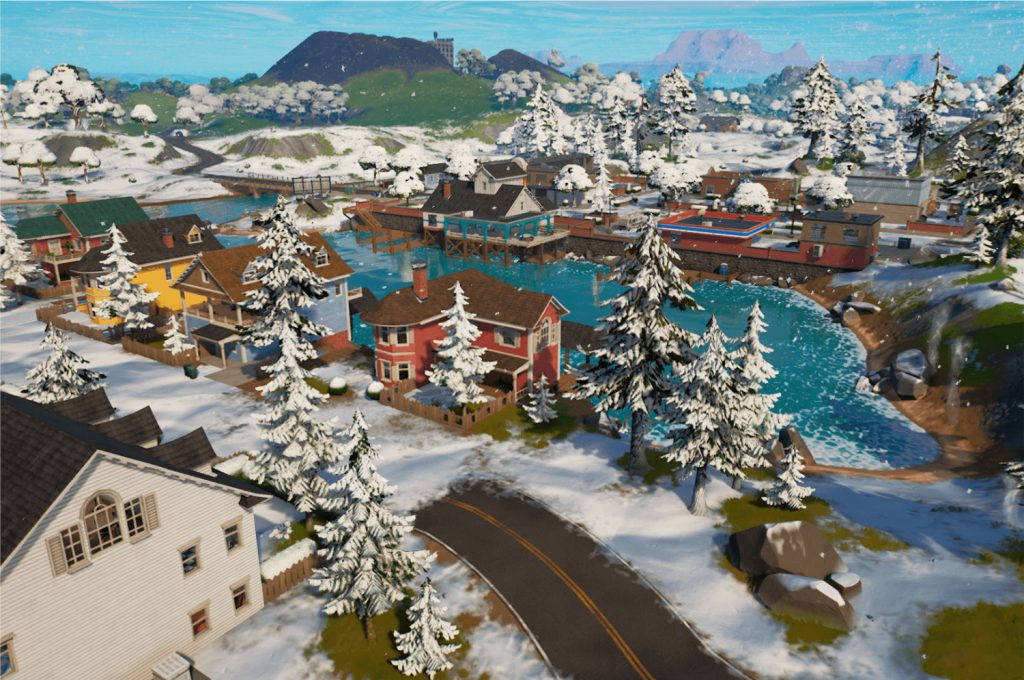 Neve do mapa do Capítulo 3 de Fortnite vai derreter ao longo da temporada (Imagem: Reprodução/Epic Games)