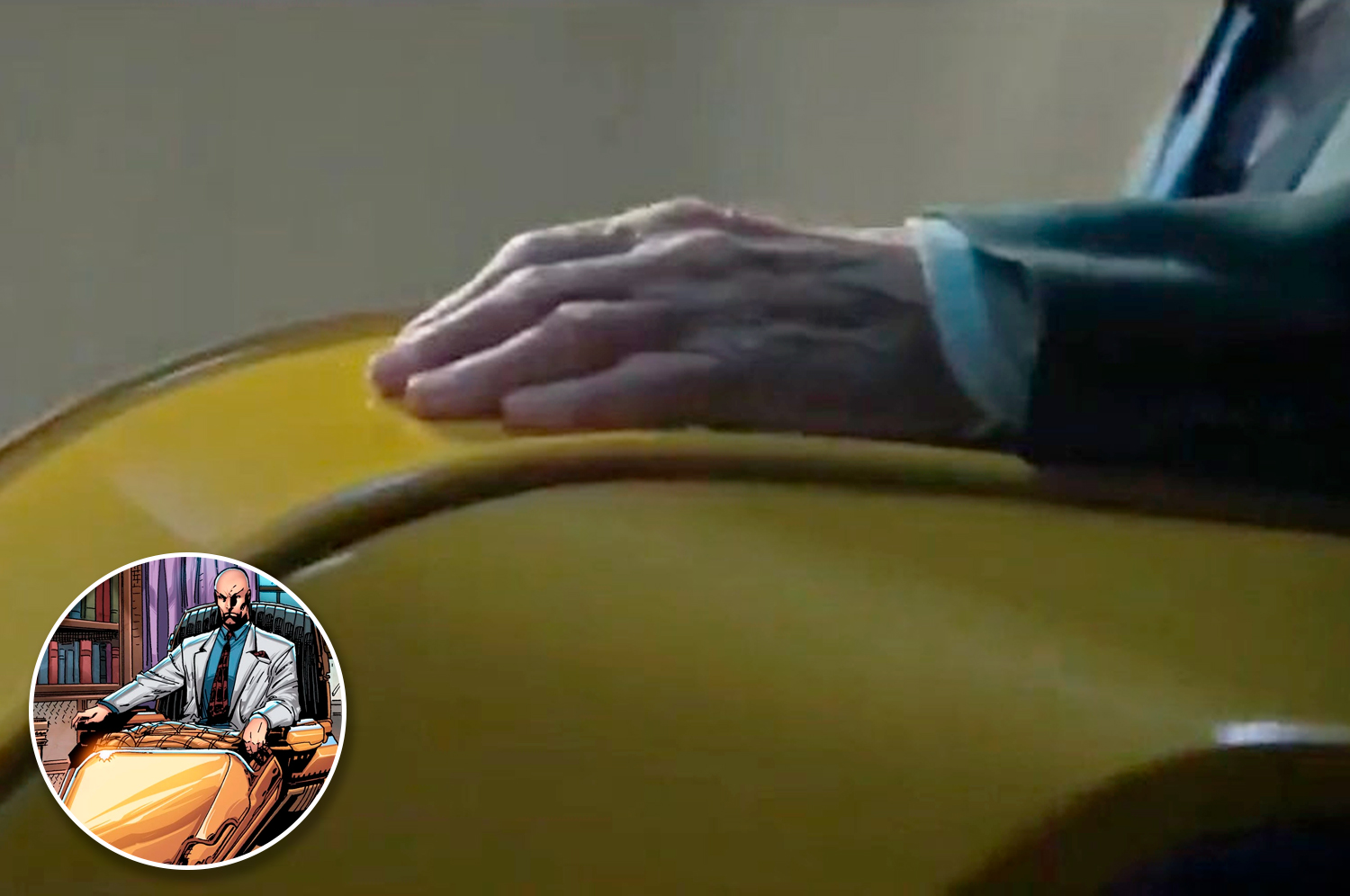 Charles Xavier em sua clássica cadeira amarela no teaser de "Doutor Estranho 2" (Imagem: Reprodução/Marvel).